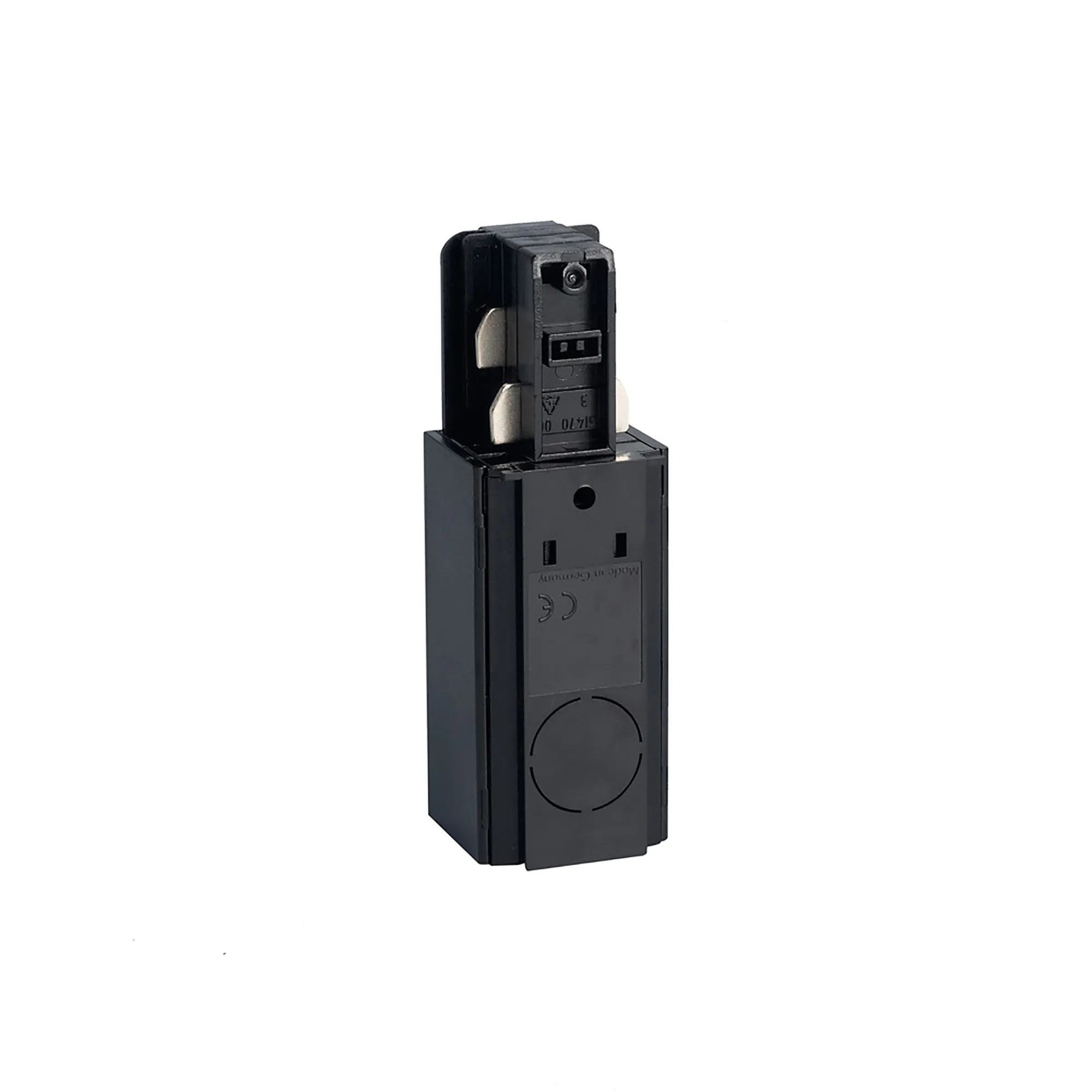 Right End Feed 3 Circuit Surface Mounted Track 555 1 1201 2  Eutrac 3 Circuit Surface-Black